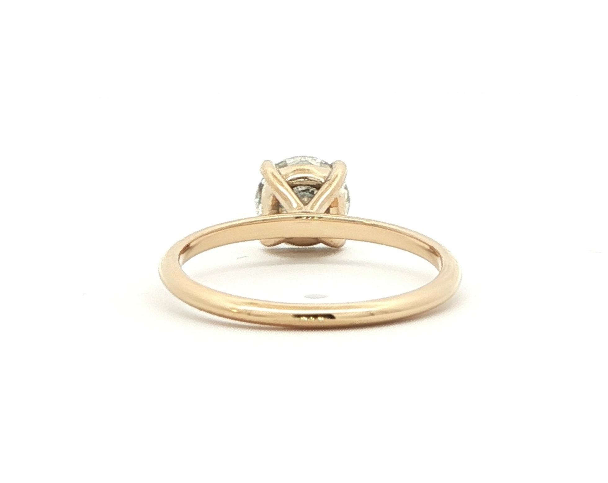 4-Prong Basket-Style Diamond Solitaire Ring in Yellow Gold (1.00ct) back