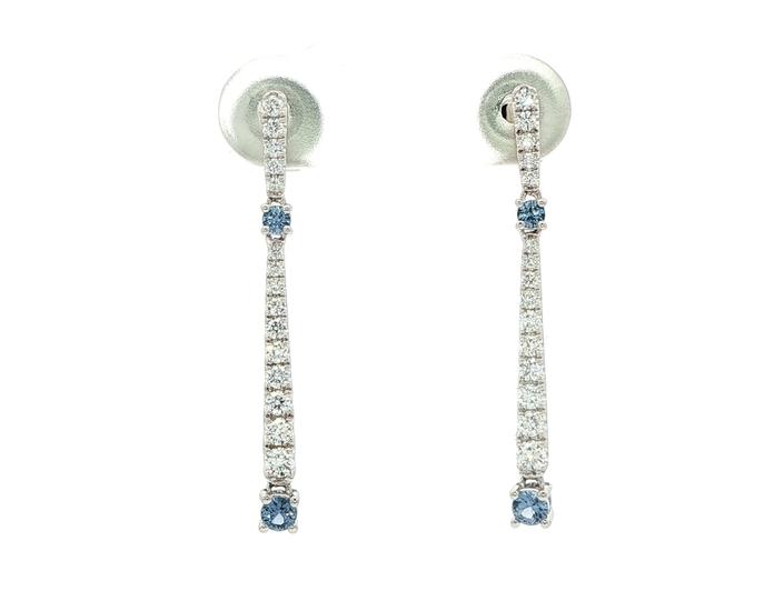 content/products/Double Drop Dangle Stuff Montana Yogo Sapphire and Diamond Earrings in White Gold (0.65cts TWT)