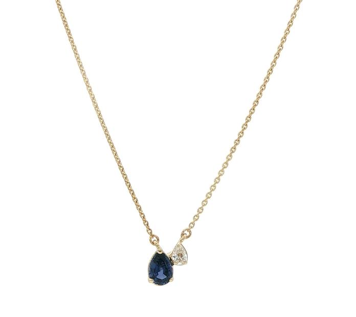 content/products/2-Stone Montana Yogo Sapphire and Diamond Necklace in Yellow Gold (0.45cts TWT)