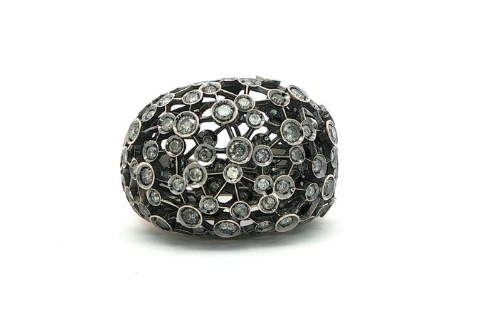 content/products/Estate Piece: Made in Italy Damiani "Constellation" Diamond Domed Ring in White Gold (1.07cts TWT)