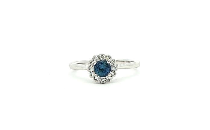 content/products/Montana Yogo Sapphire and Diamond Halo with Milgrain Ring in White Gold (0.57cts TWT)