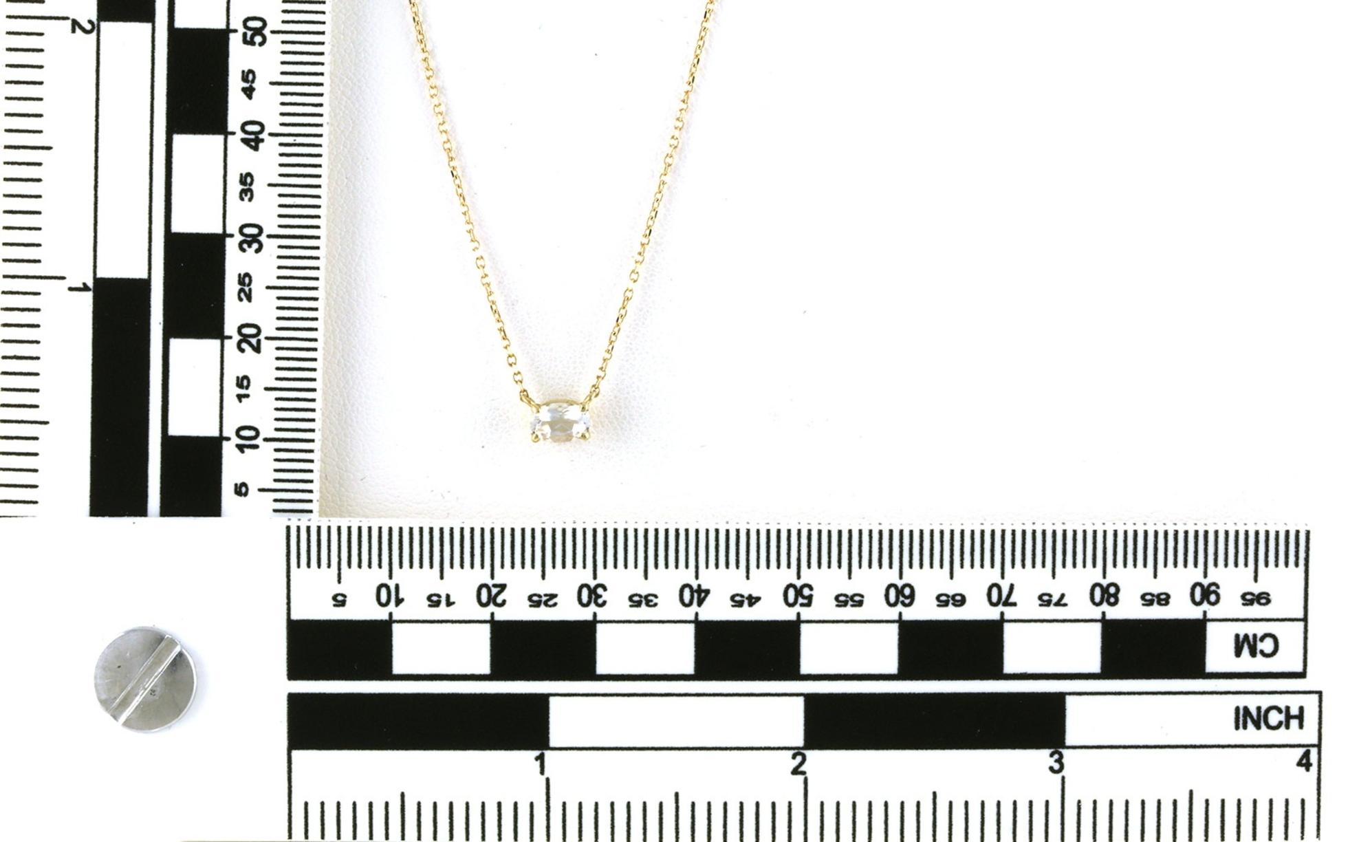 Landscape-Set Split Chain Moonstone Necklace in Yellow Gold (0.42ct) scale