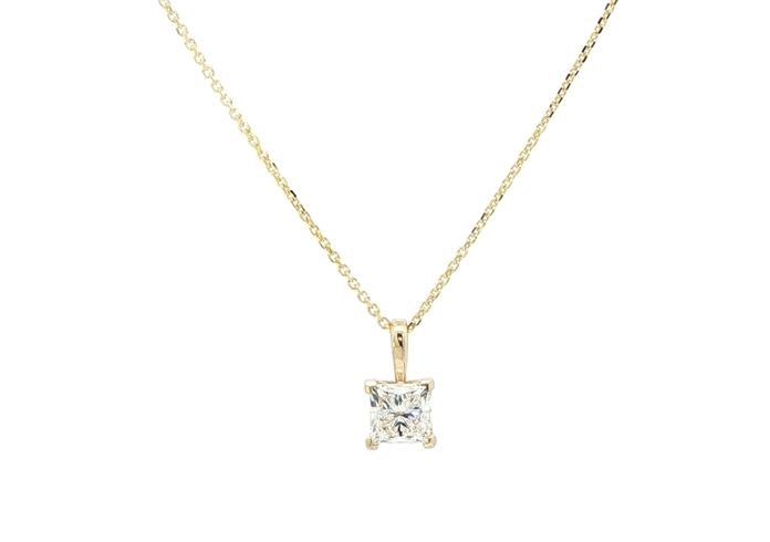 content/products/4-Prong Fleur-De-Lis Diamond Solitaire Necklace in Yellow Gold (0.70ct)