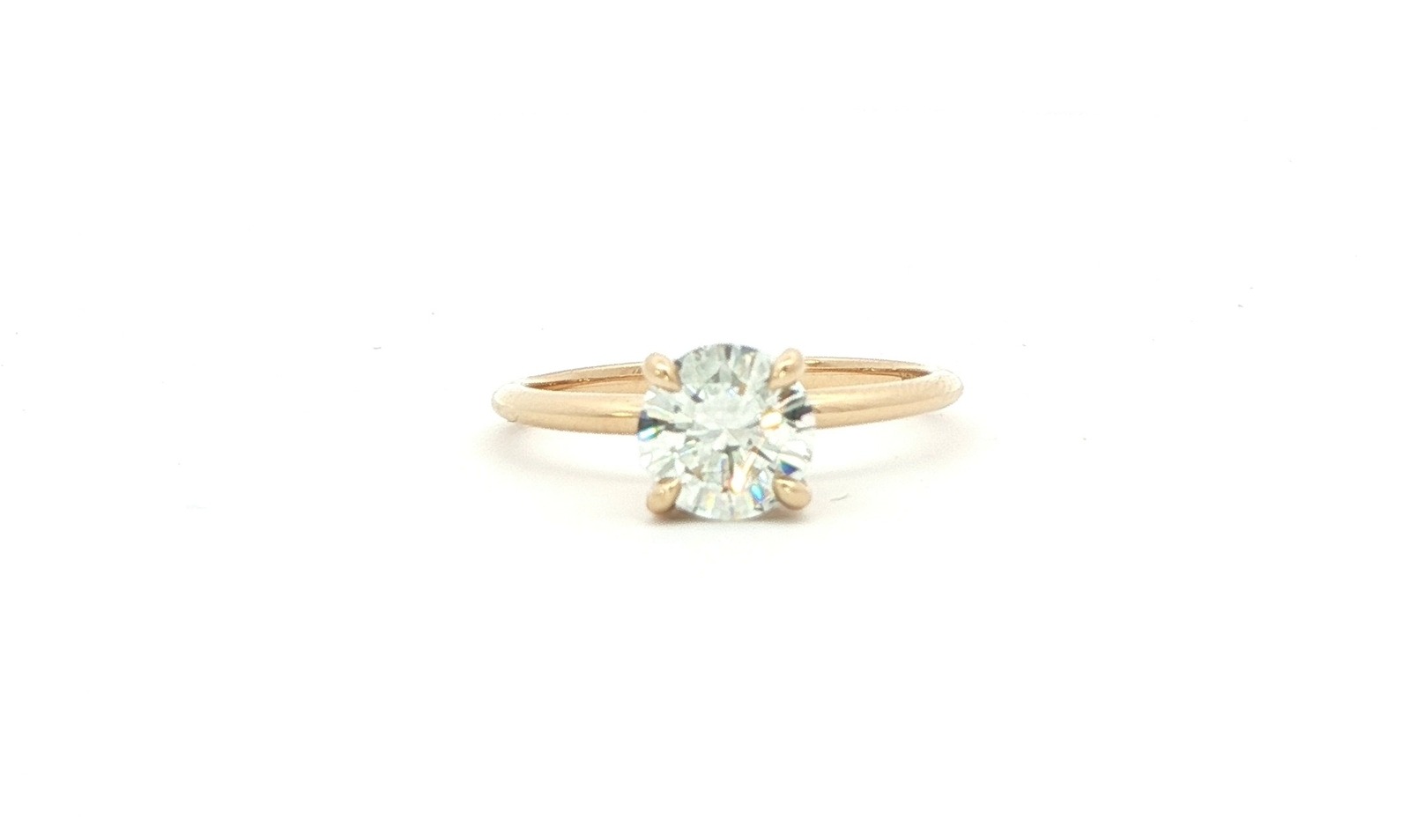 4-Prong Basket-Style Diamond Solitaire Ring in Yellow Gold (1.00ct)