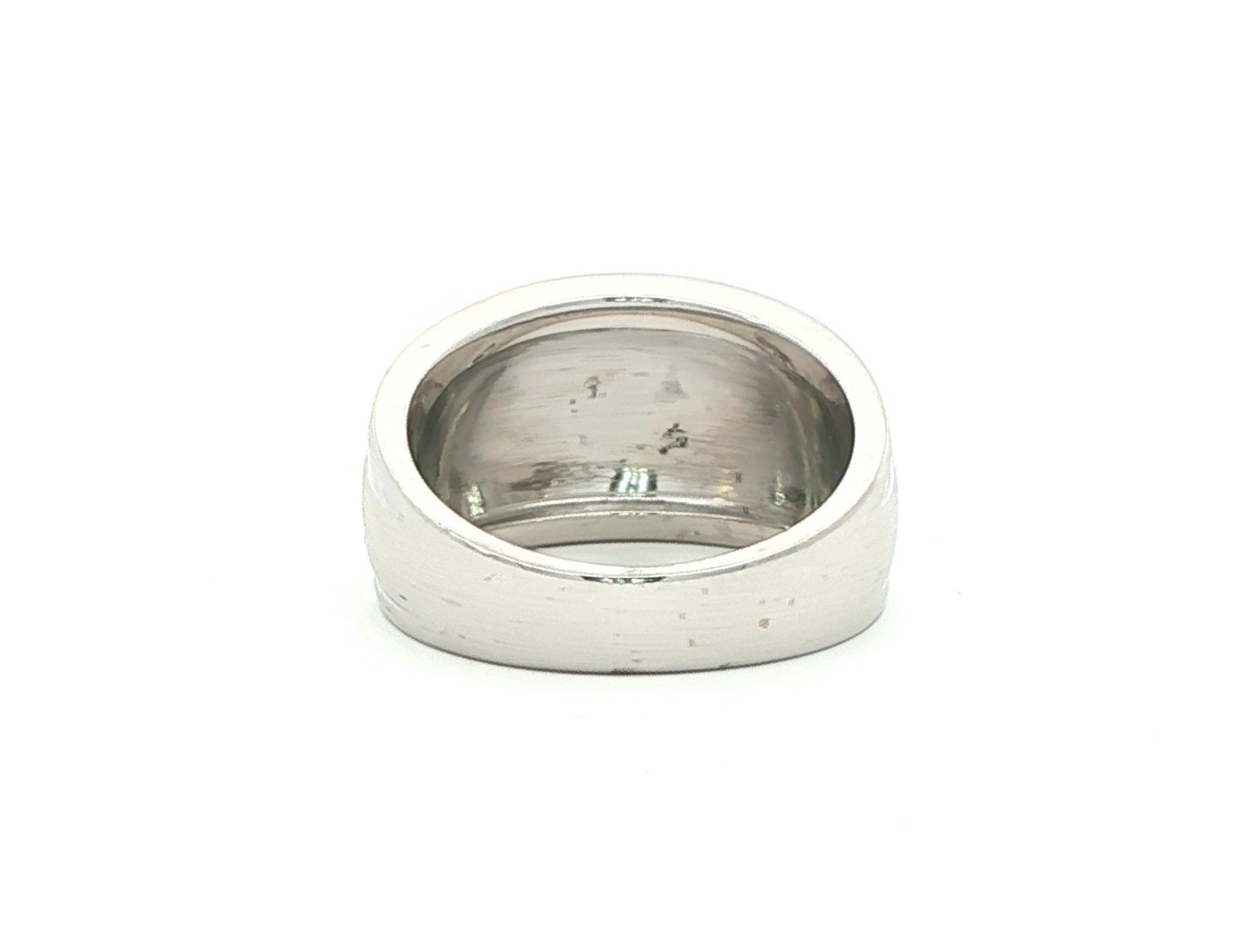 Estate Piece: Wide Filigree Style Ring in White Gold back