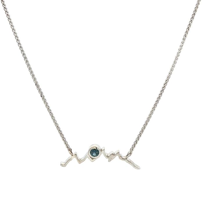 content/products/Mountain Silhouette with Bezel-Set Montana Sapphire Necklace in Sterling Silver (0.10ct)