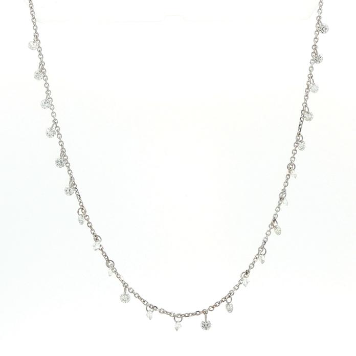 content/products/Drilled Diamond Dangle Station Necklace in White Gold (1.20cts TWT)