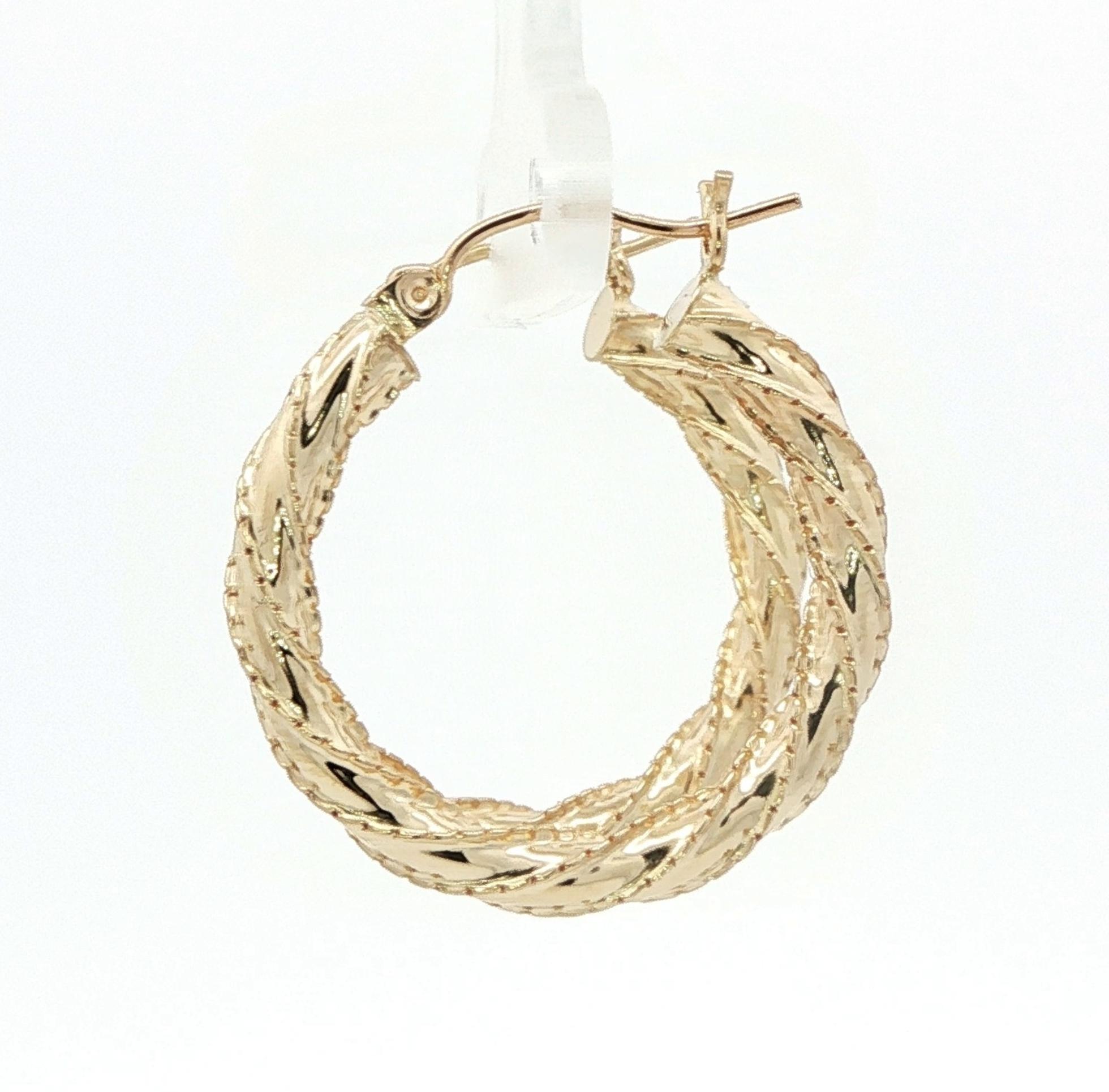 Estate Piece: Twisted Hoop Earrings in Yellow Gold