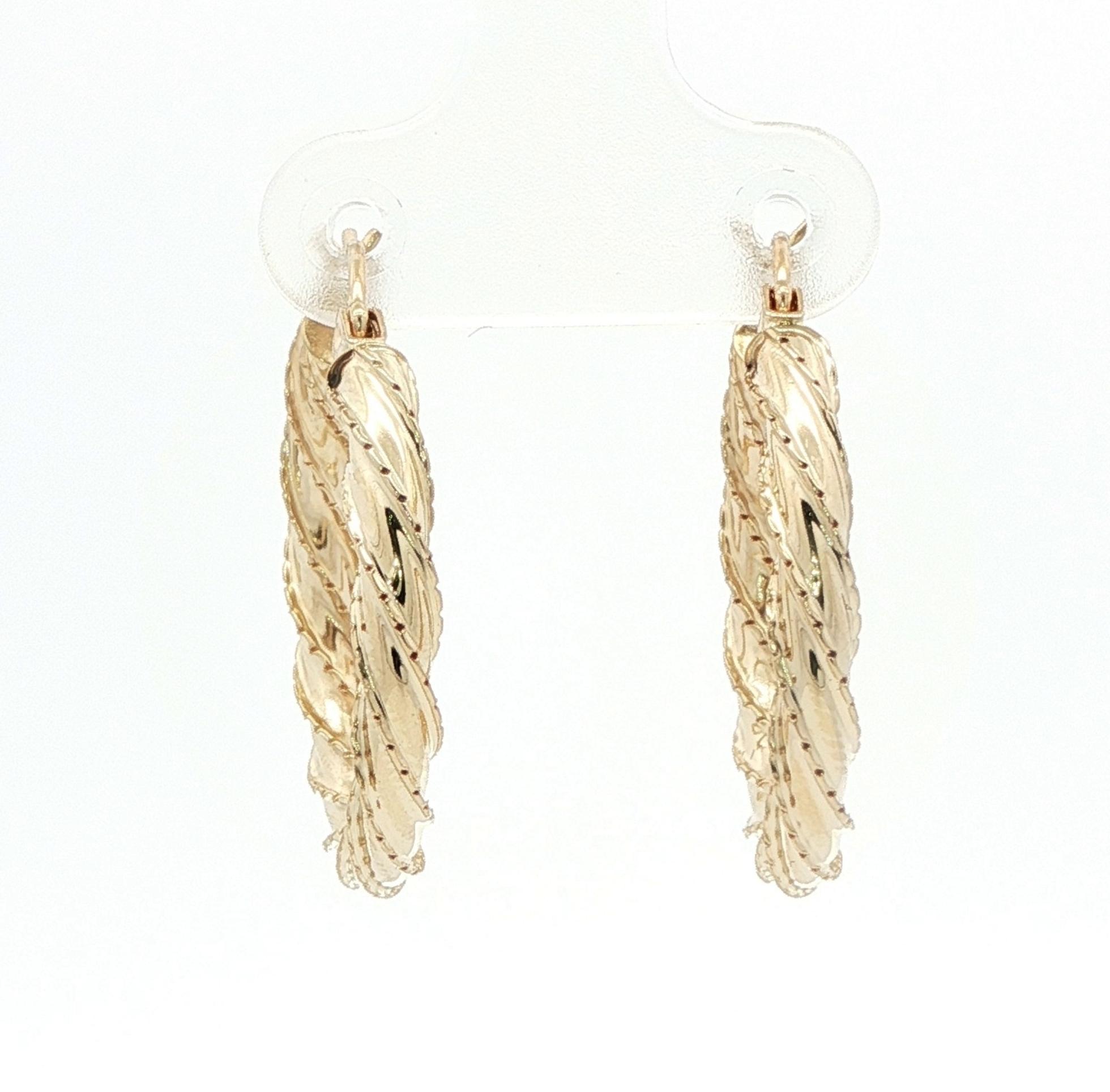 Estate Piece: Twisted Hoop Earrings in Yellow Gold side