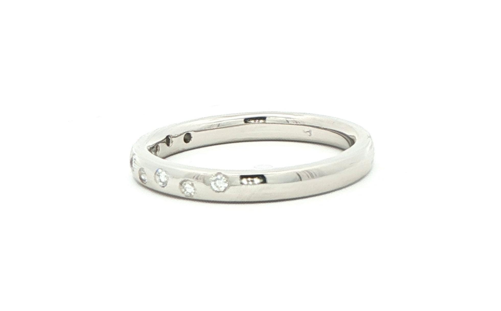 Estate Piece: Flush-Set Diamond Band in Platinum (0.09cts TWT) side