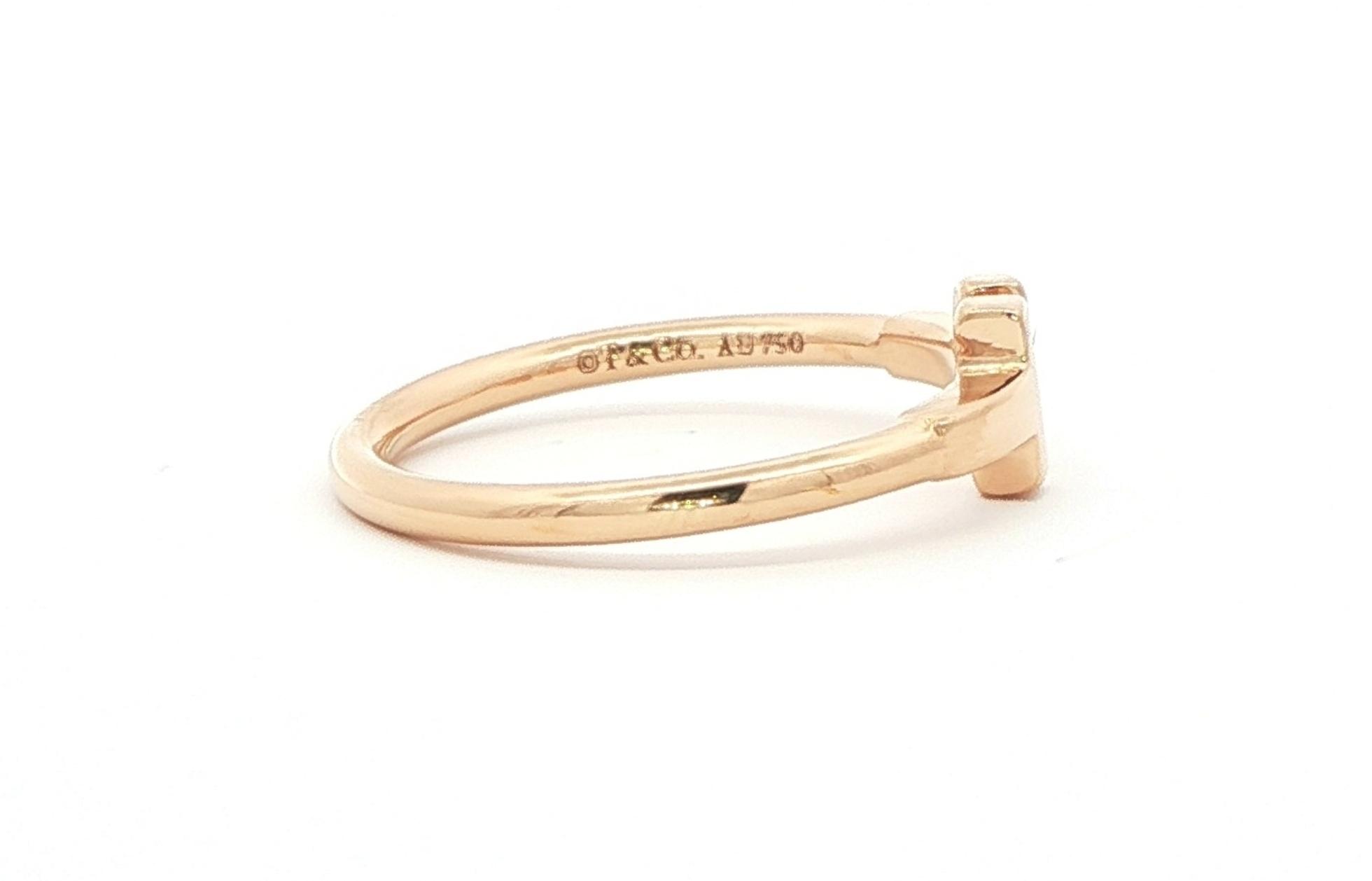 Estate Piece: Tiffany & Co "T" Ring in Yellow Gold side