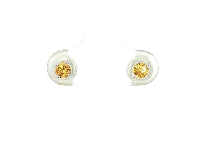 content/products/4-Prong Yellowish Orange Montana Sapphire Stud Earrings in White Gold (0.38cts TWT)