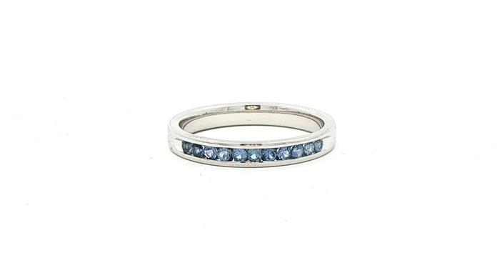 content/products/Estate Piece: 11-Stone Montana Yogo Sapphire Channel Band in White Gold (0.30cts TWT)