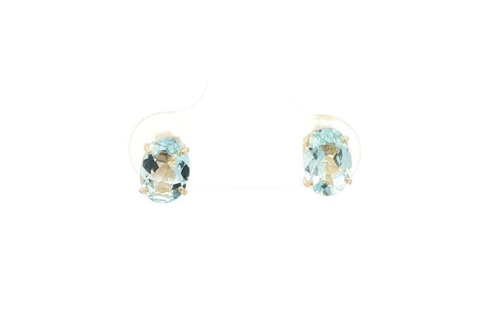content/products/Estate Piece: 4-Prong Aquamarine Stud Earrings in Yellow Gold (0.50cts TWT)