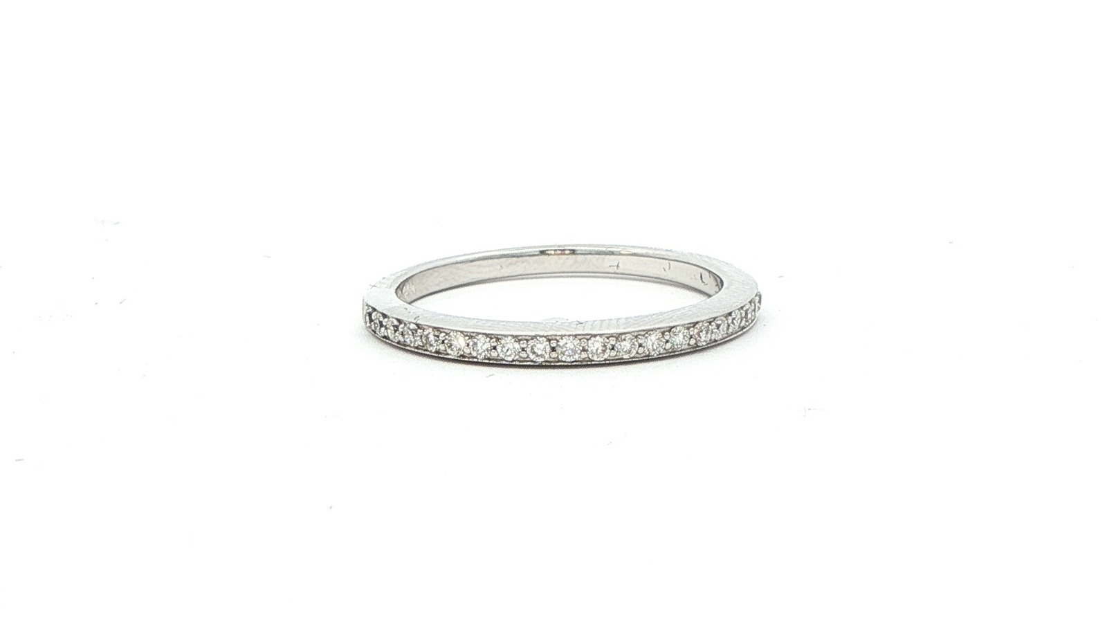 Estate Piece: 21-Stone Diamond Pave Band in White Gold (0.21cts TWT)