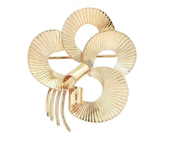 content/products/Estate Piece: Tiffany & Co 4-Loop Pin in Yellow Gold