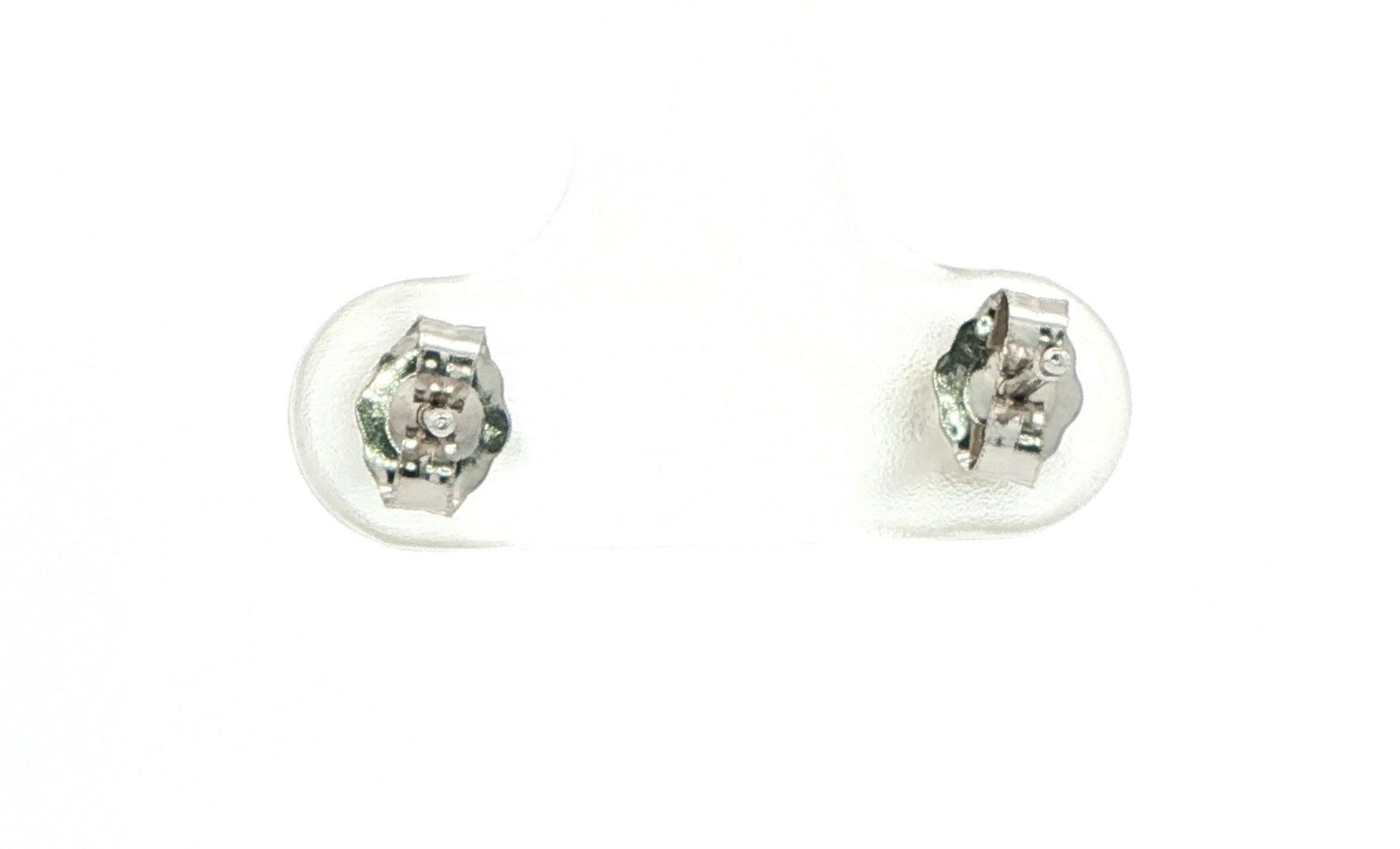 3-Prong Diamond Stud Earrings in White Gold (1.00cts TWT) back