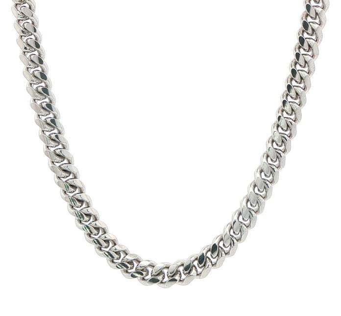 content/products/Miami Cuban Chain Necklace in Sterling Silver
