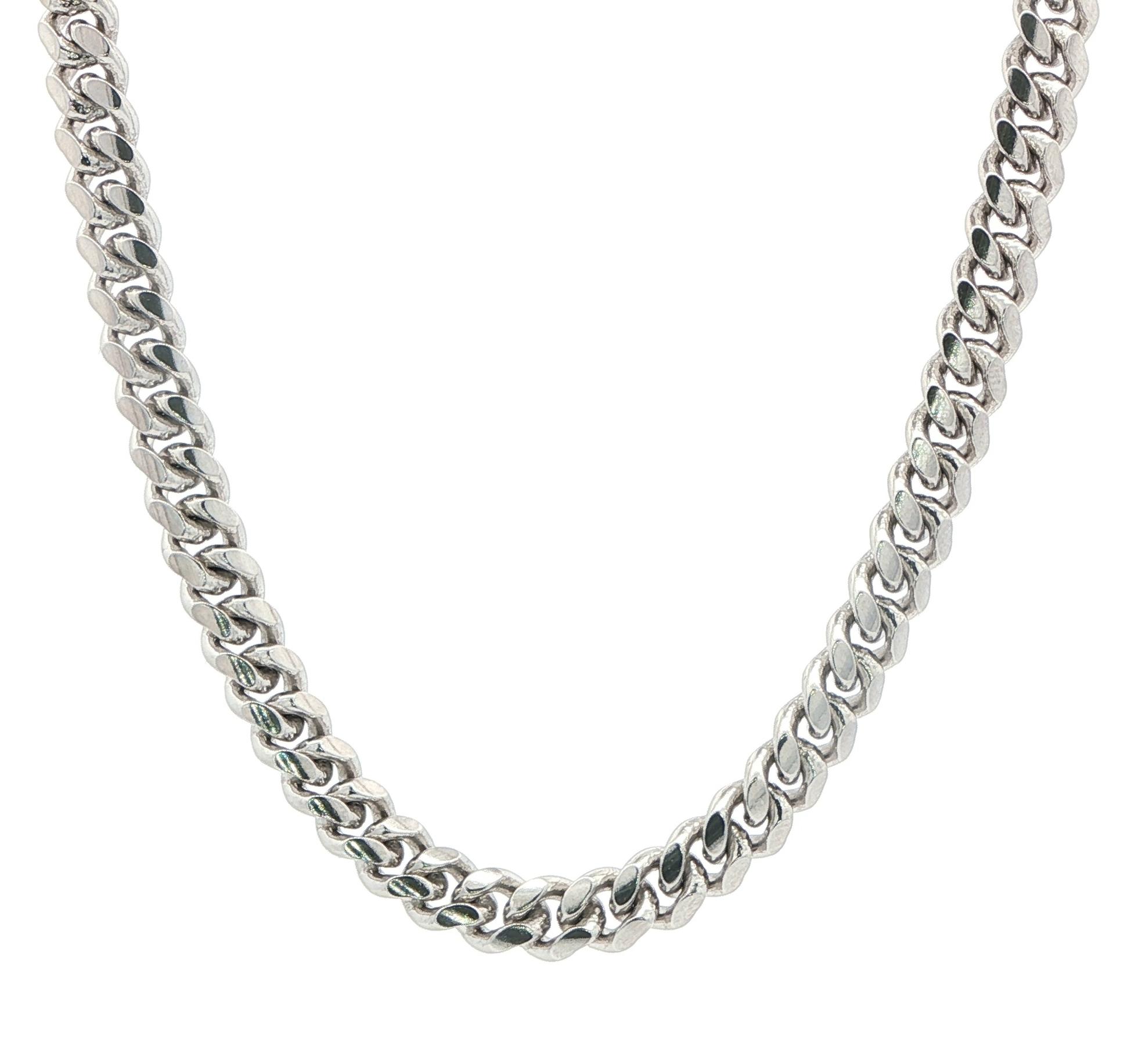Miami Cuban Chain Necklace in Sterling Silver
