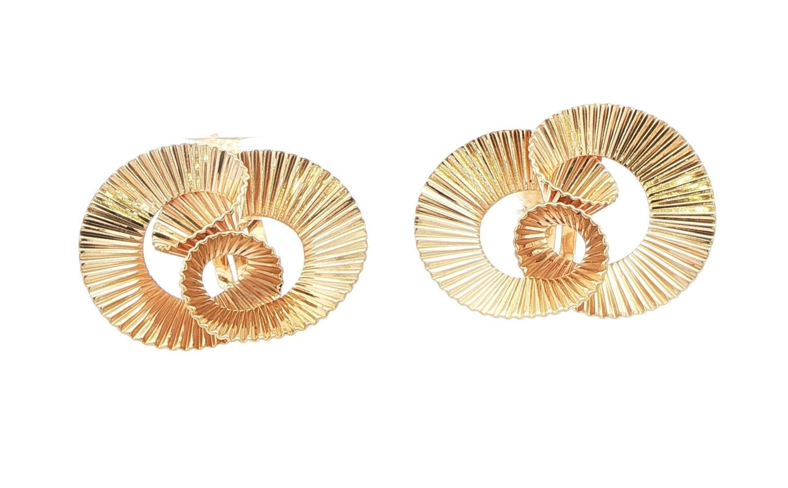 Estate Piece: Tiffany & Co Clip-On Wavy Swirl Earrings in Yellow Gold