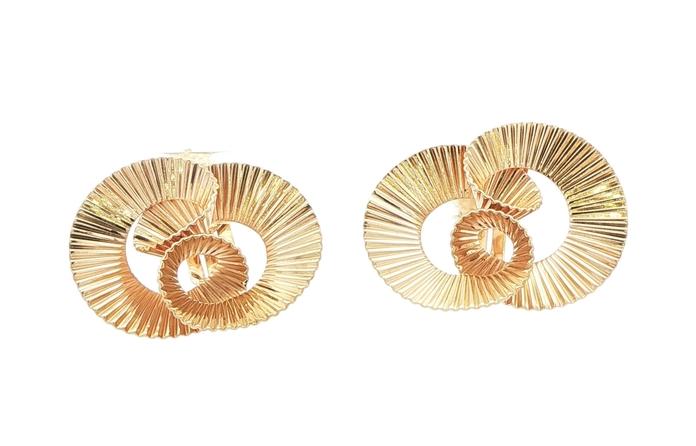 content/products/Estate Piece: Tiffany & Co Clip-On Wavy Swirl Earrings in Yellow Gold