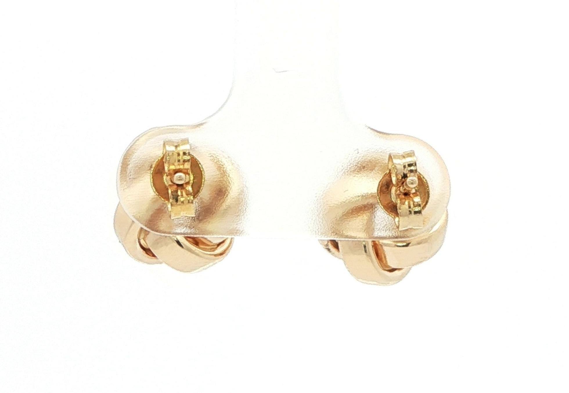 Estate Piece: Knot Stud Earrings in Yellow Gold back