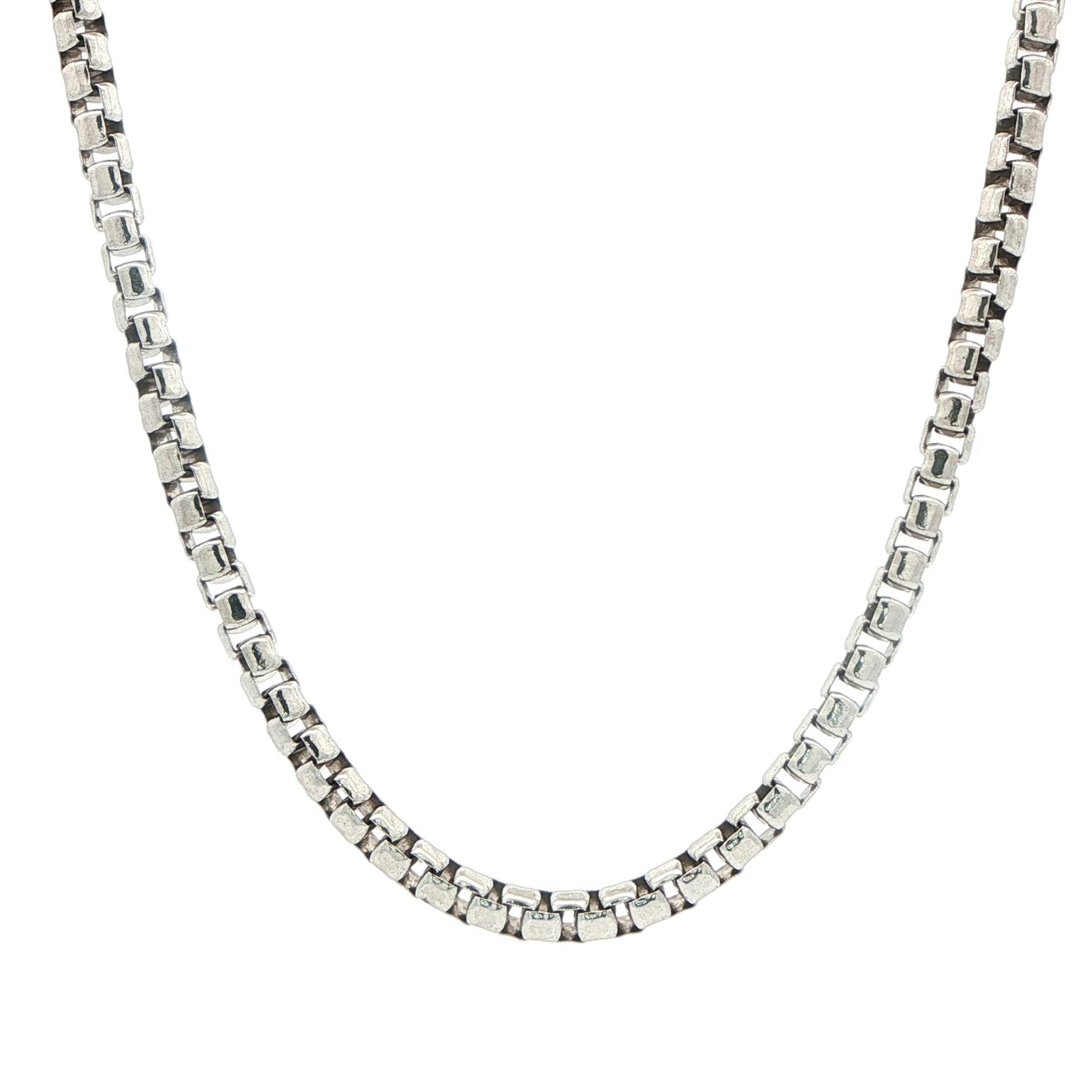 Round Box Chain in Sterling Silver
