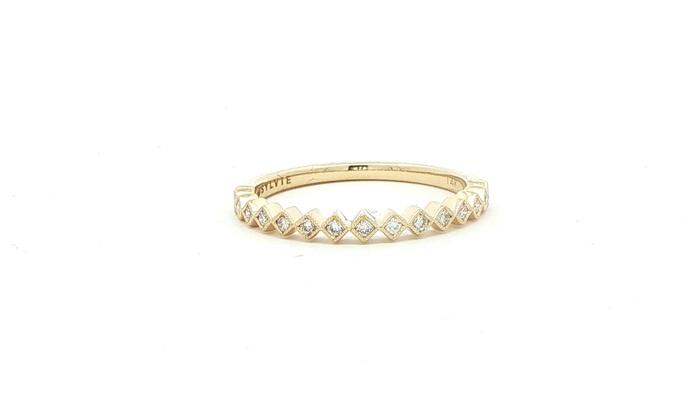content/products/Geometric Milgrain Diamond Band in Yellow Gold (0.13cts TWT)
