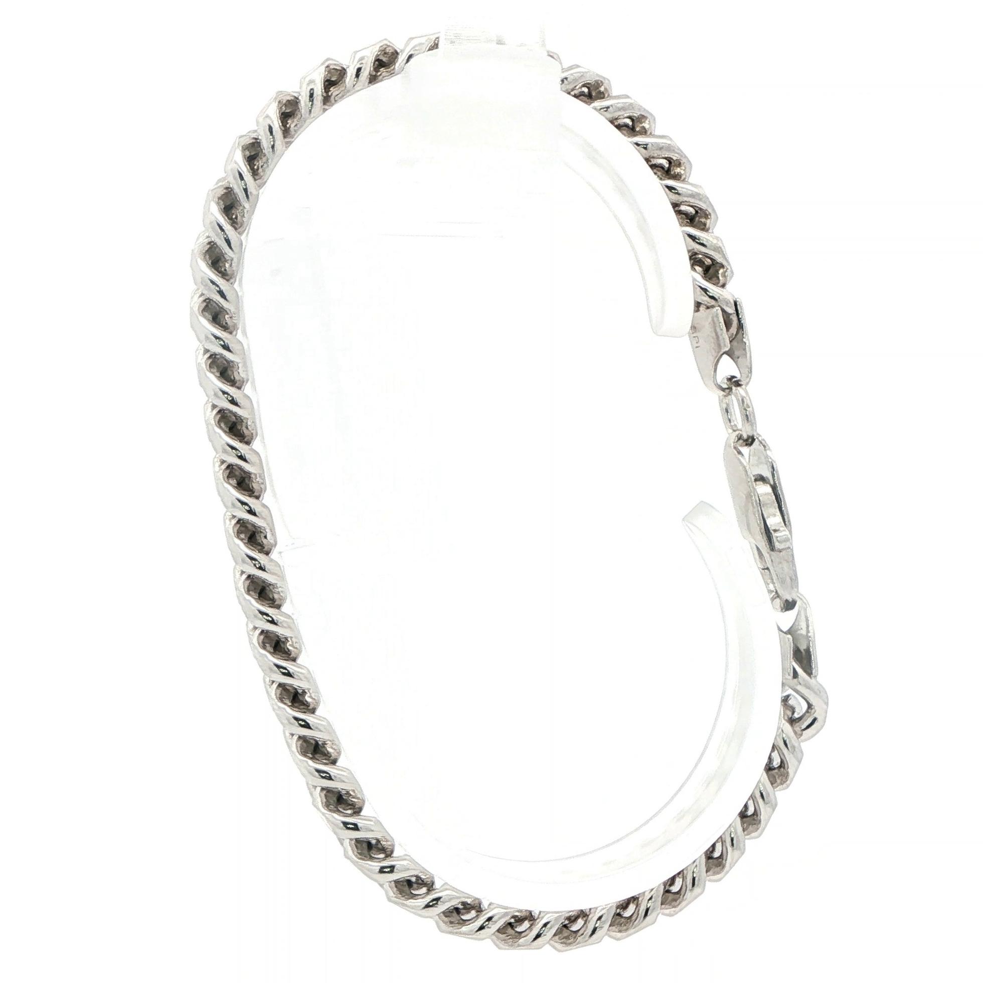 Miami Curb Link Bracelet in Sterling Silver side