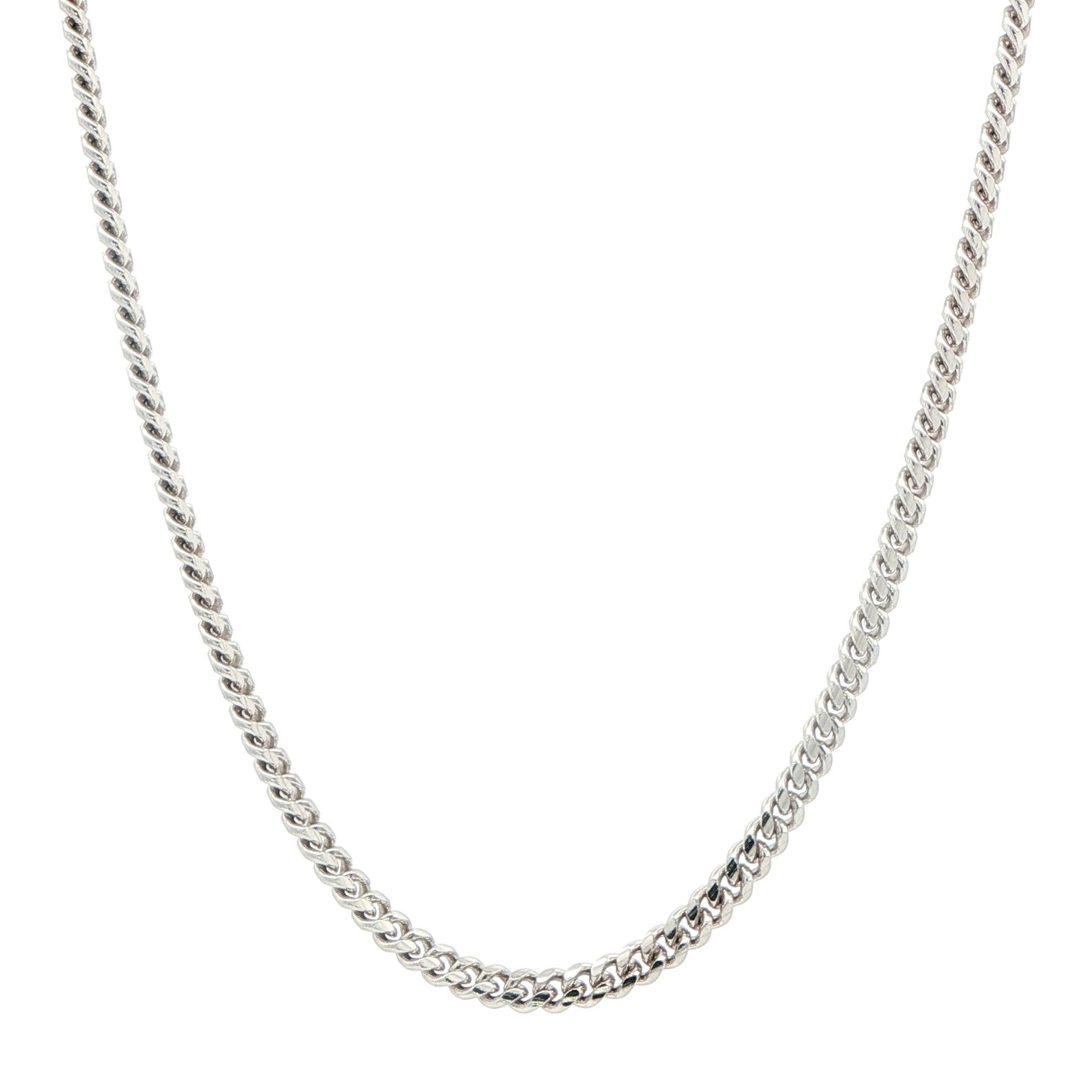 Cuban Link Chain Necklace in Sterling Silver (2.6mm)