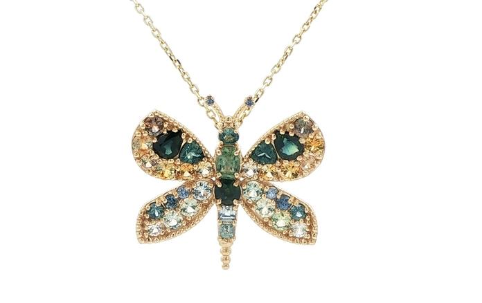 content/products/Montana Yogo Sapphire Cluster Butterfly Necklace in Yellow Gold (5.95cts TWT)