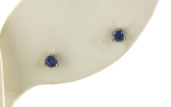 content/products/3-Prong Basket-Style Montana Yogo Sapphire Stud Earrings in White Gold (0.25cts TWT)
