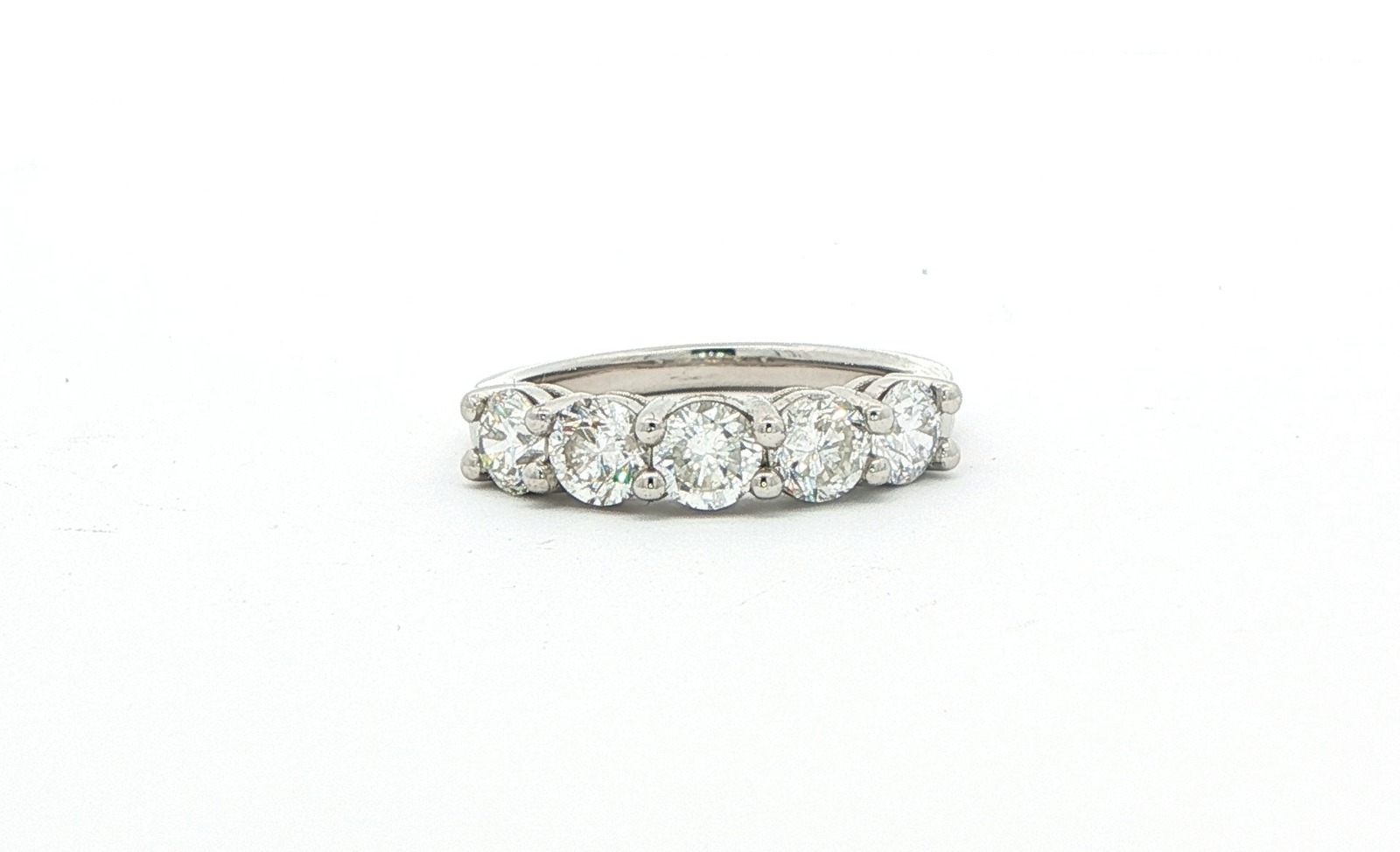 5-Stone Shared-Prong Diamond Anniversary Band in Platinum (1.79cts TWT)