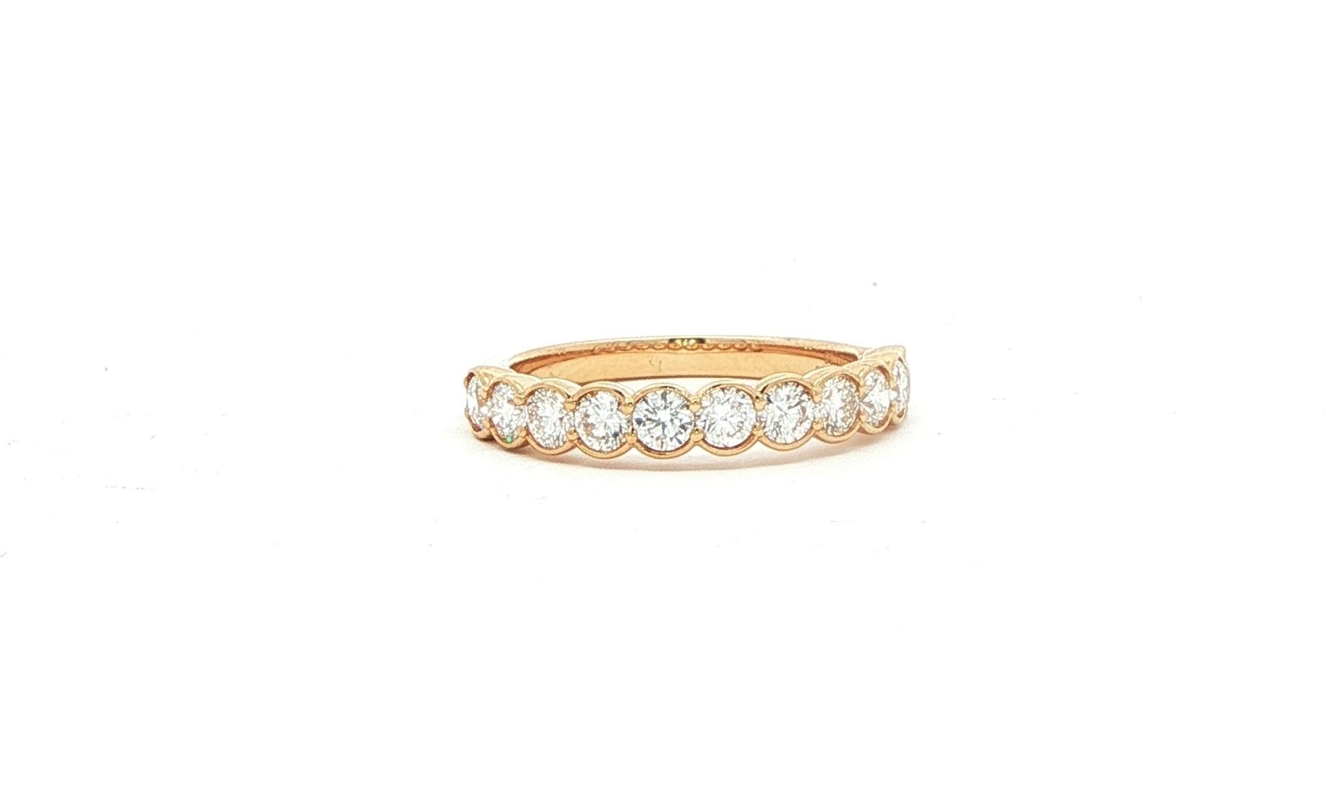 11-Stone Diamond Band in Yellow Gold (1.00cts TWT)