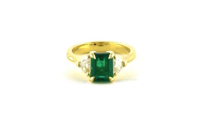 content/products/3-Stone Emerald-cut Emerald and Half Moon-cut Diamond Ring in Yellow Gold (2.69cts TWT)