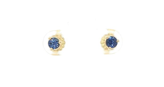 content/products/3-Prong Huckleberry Sapphire Stud Earrings in Yellow Gold (0.42cts TWT)