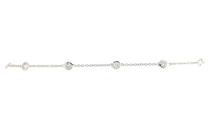 content/products/Diamond Station Bracelet in White Gold (0.50cts TWT)