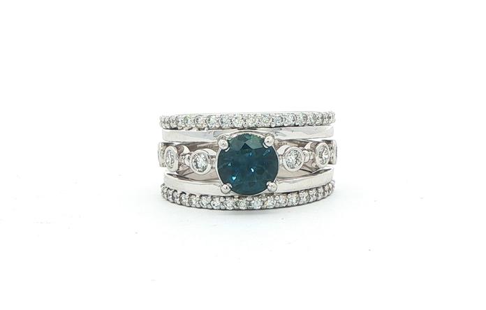 content/products/5-Band Bezel-Set Montana Sapphire and Diamond Pave Ring in White Gold (2.27cts TWT)