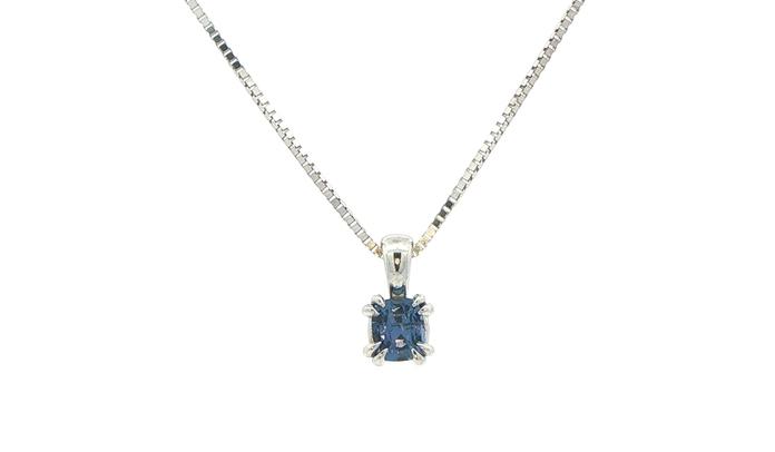 content/products/Double Claw Prong Montana Yogo Sapphire Solitaire Necklace in White Gold (0.49ct)