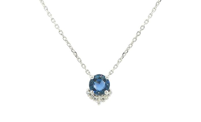 content/products/5-Stone Montana Yogo Sapphire and Diamond Half-Halo Necklace in White Gold (1.34cts TWT)
