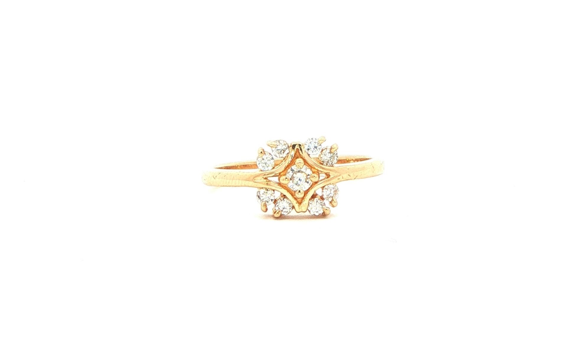 Estate Piece: Diamond Cluster Ring in Yellow Gold (0.25cts TWT)