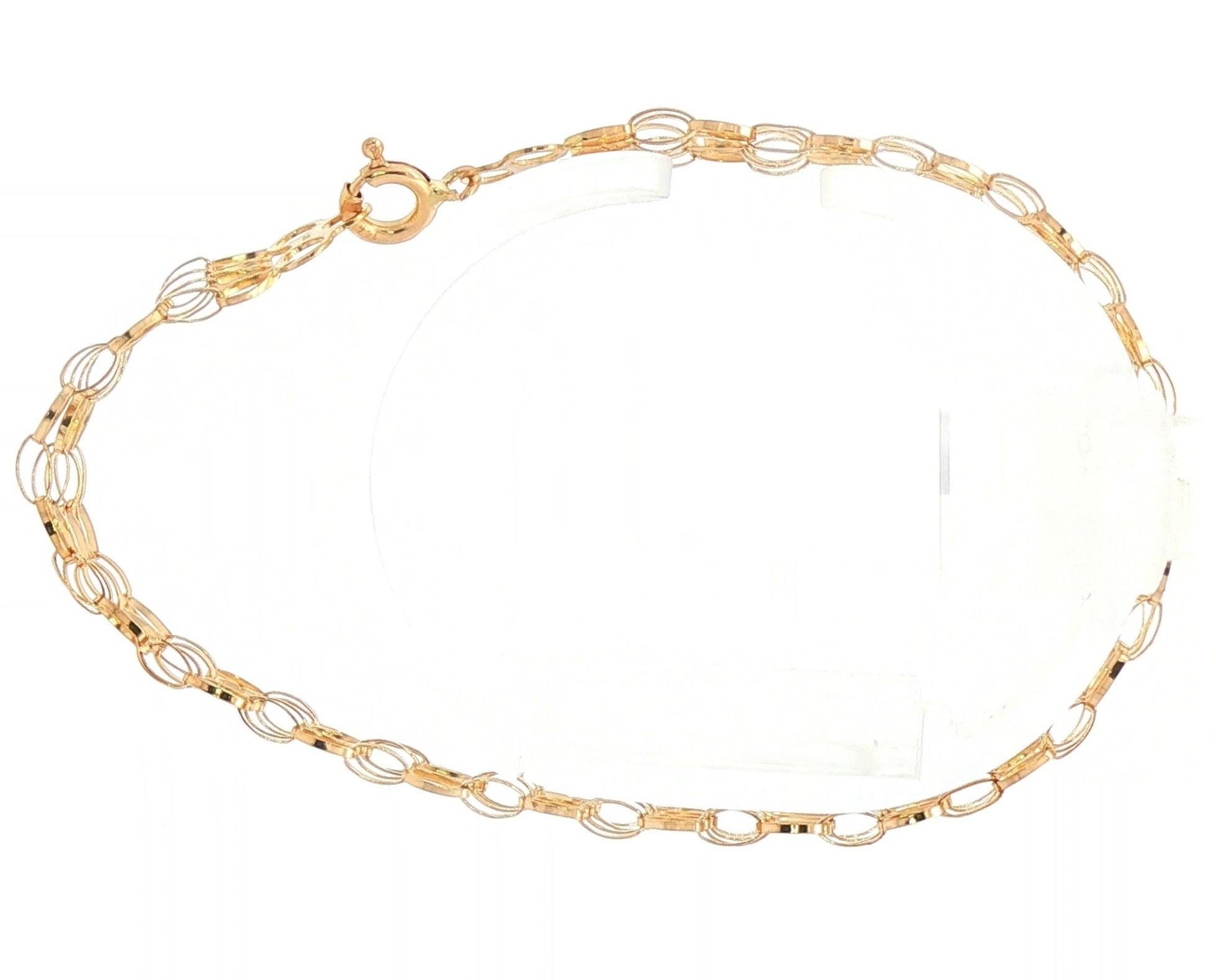 Estate Piece: 4-Row Oval Link Bracelet in Yellow Gold side