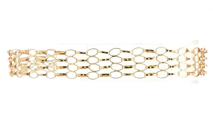content/products/Estate Piece: 4-Row Oval Link Bracelet in Yellow Gold