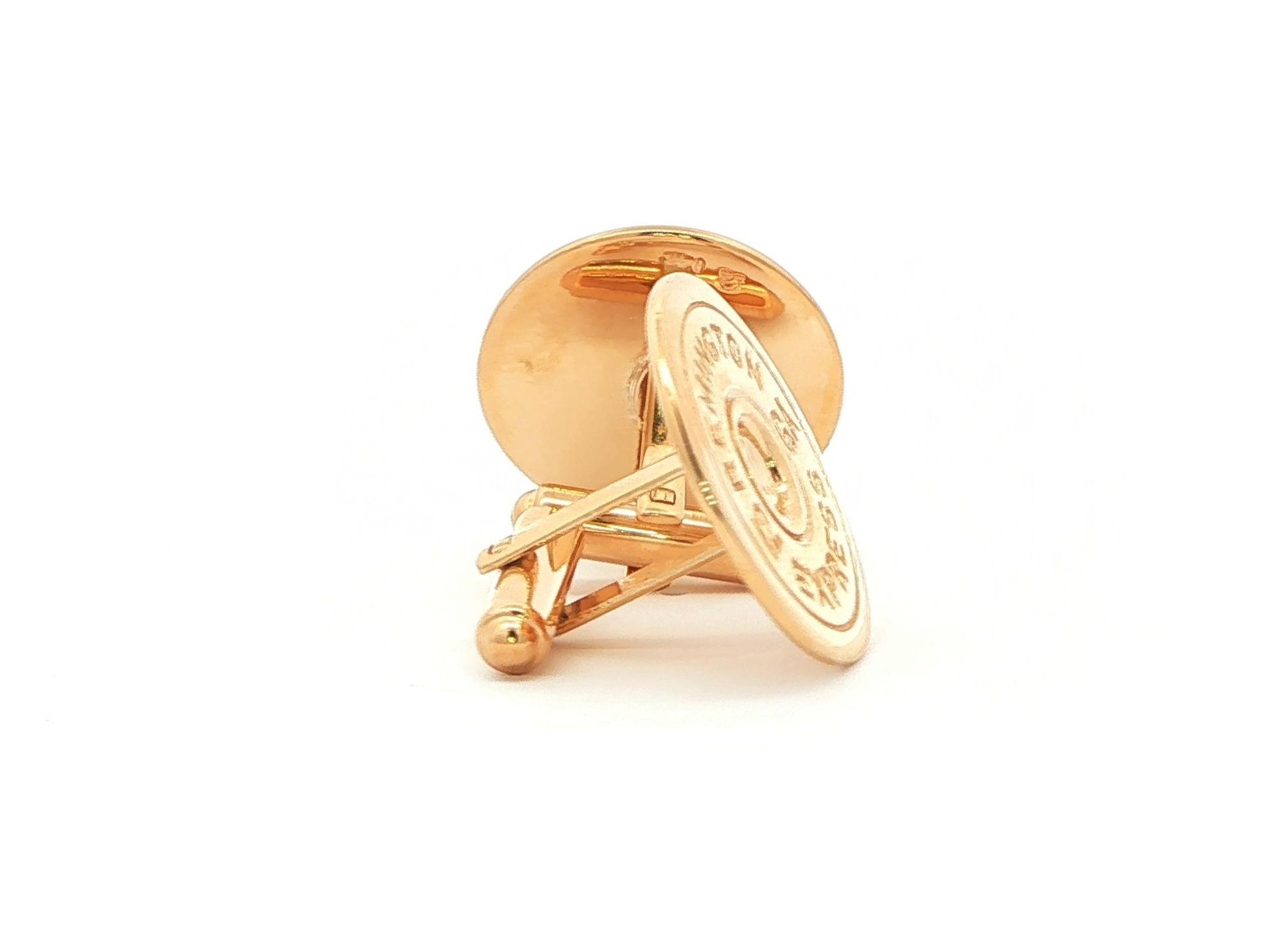 Estate Piece: Remington Express Cufflinks in Yellow Gold side