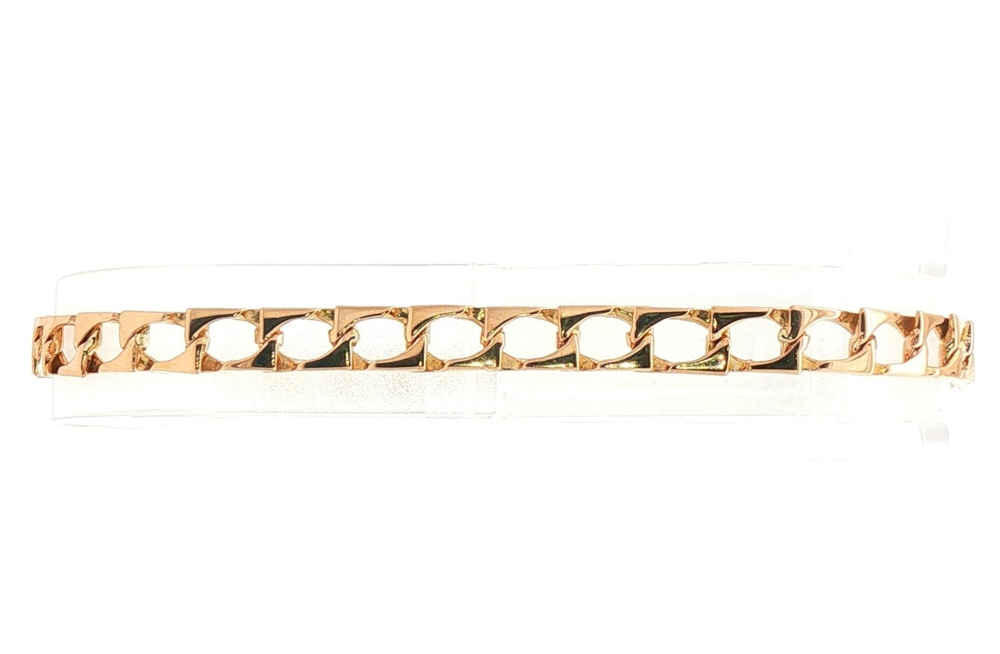Estate Piece: Fancy Square Link Bracelet in Yellow Gold