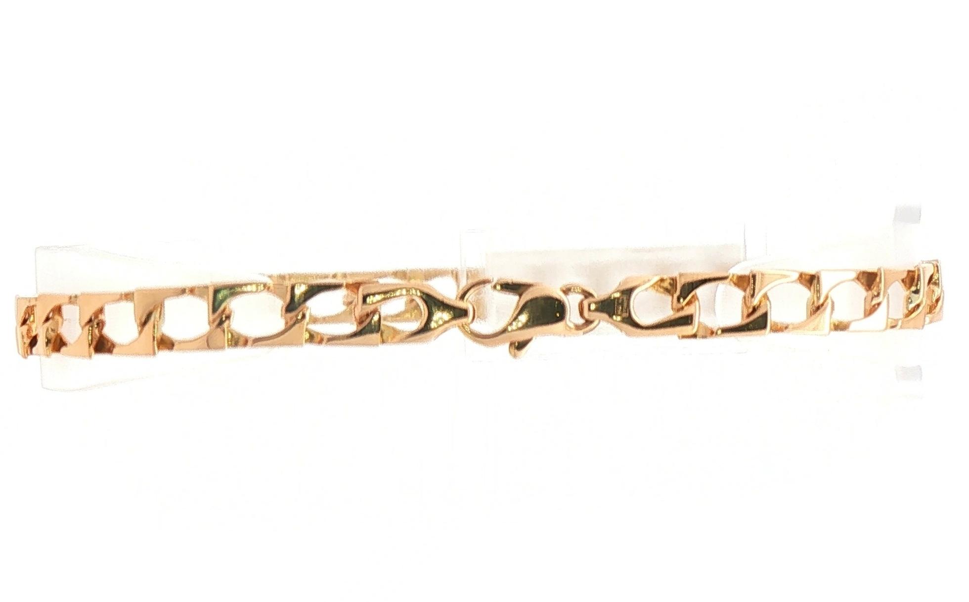 Estate Piece: Fancy Square Link Bracelet in Yellow Gold back