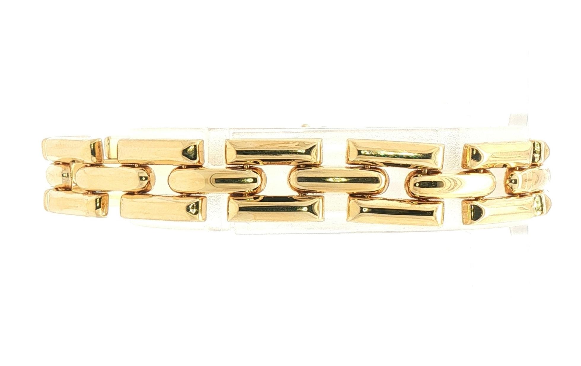 Estate Piece: Franco Square Link Bracelet in Yellow Gold