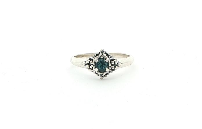 content/products/Filigree Style Kite-Shape Montana Sapphire Ring in Sterling Silver (0.35ct)