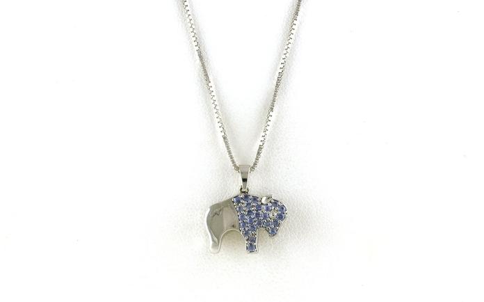 content/products/Montana Yogo Sapphire Pave Buffalo Necklace in White Gold (0.44cts TWT)