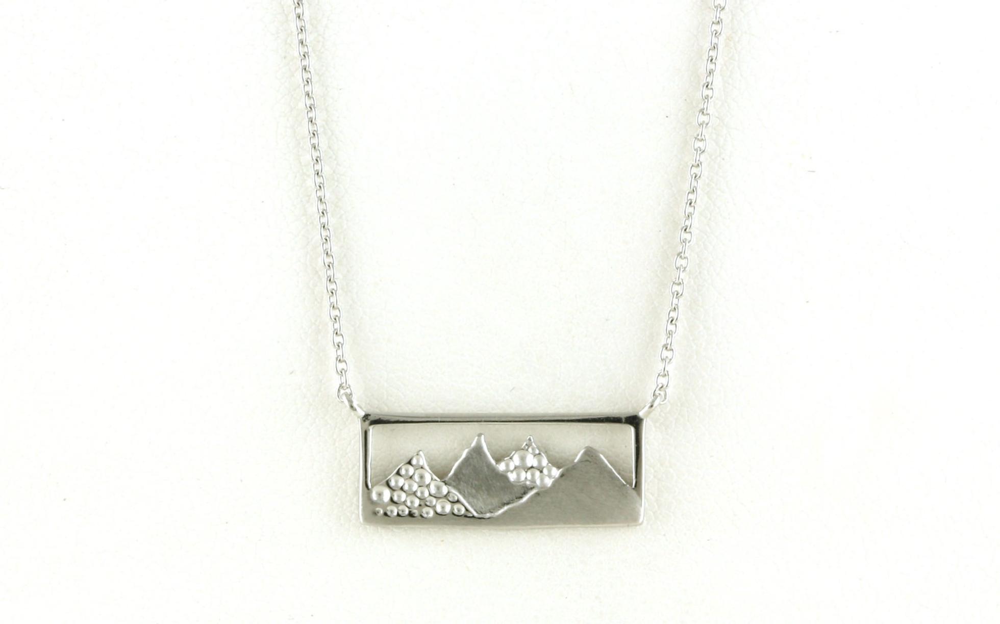 Rectangle Mountain Necklace in Sterling Silver